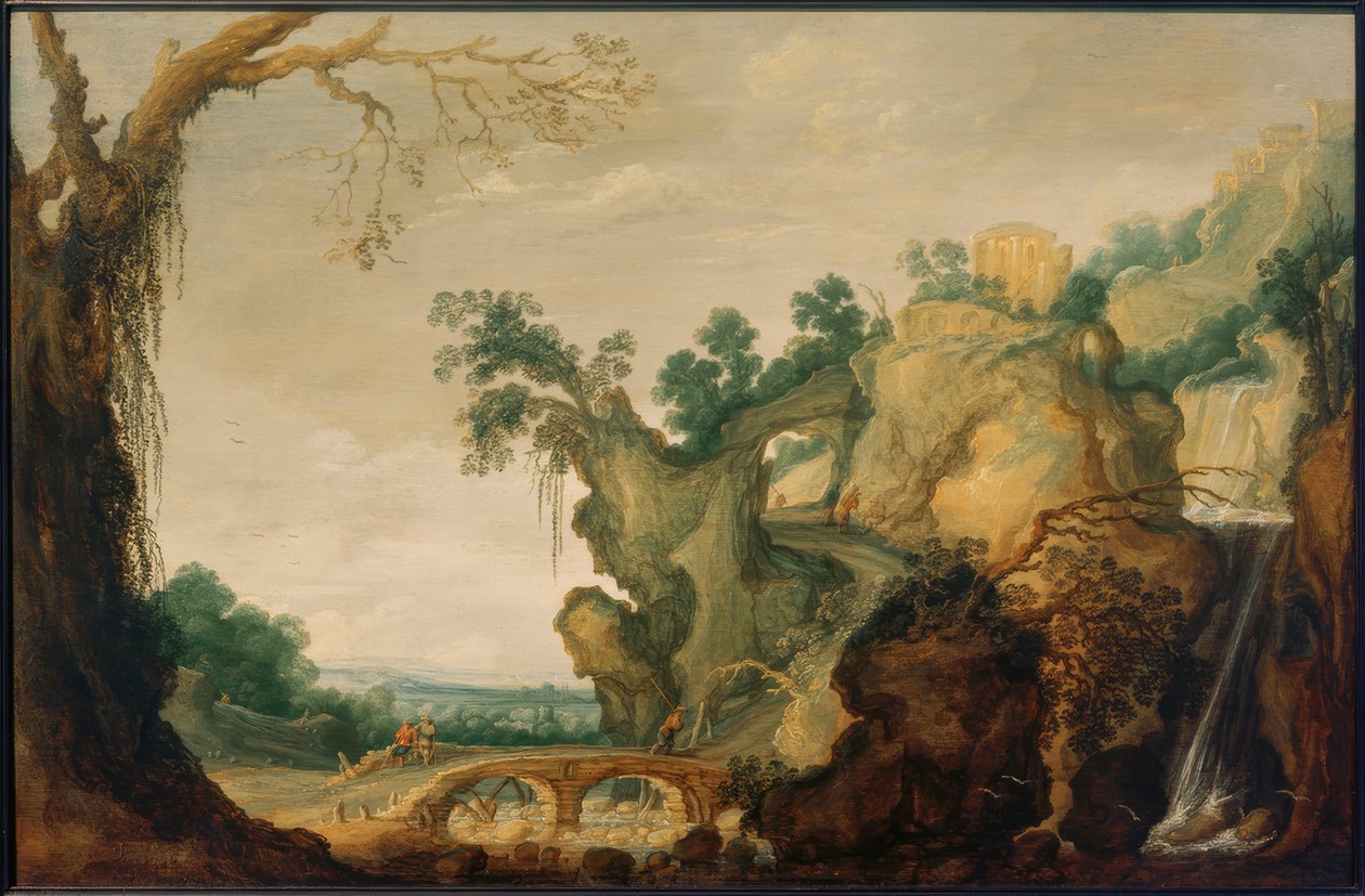 Landskap med Tivolitemplet av Jacob Jacobsz. van Geel