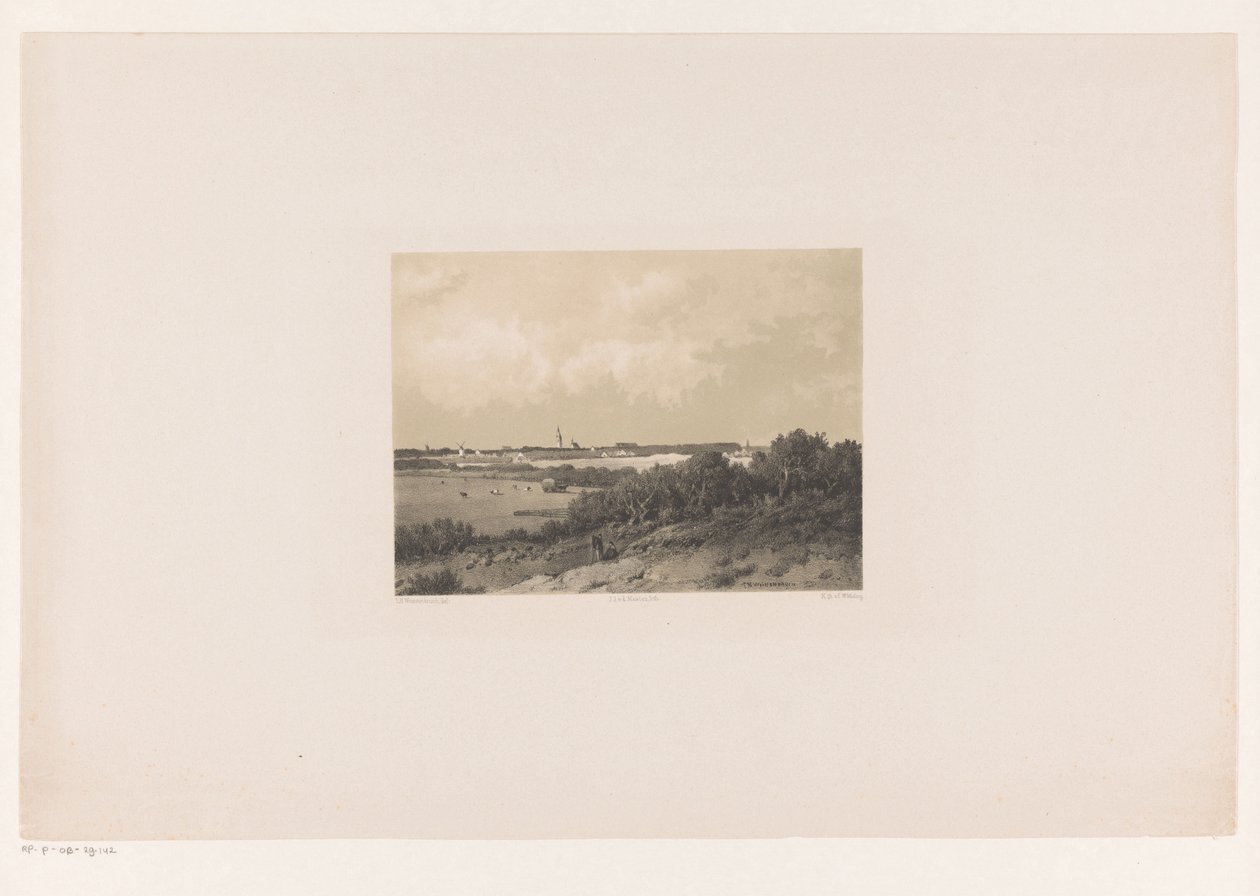 Landskap med by vid horisonten av Jacob Jan van der Maaten