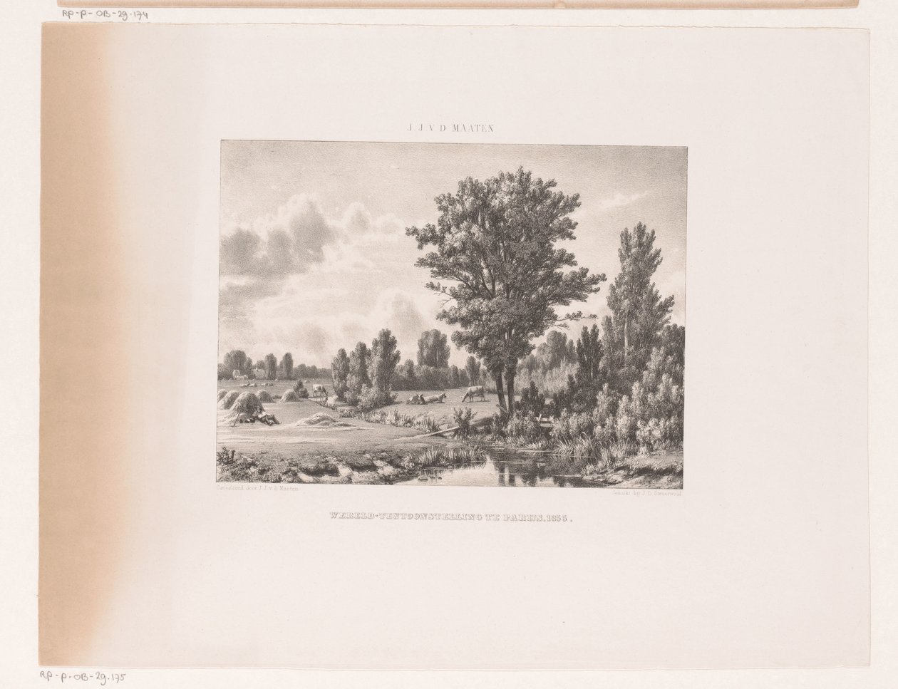Landskap med kor och vilande herde av Jacob Jan van der Maaten