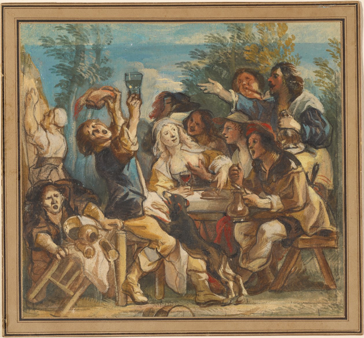 Ett glatt sällskap av Jacob Jordaens