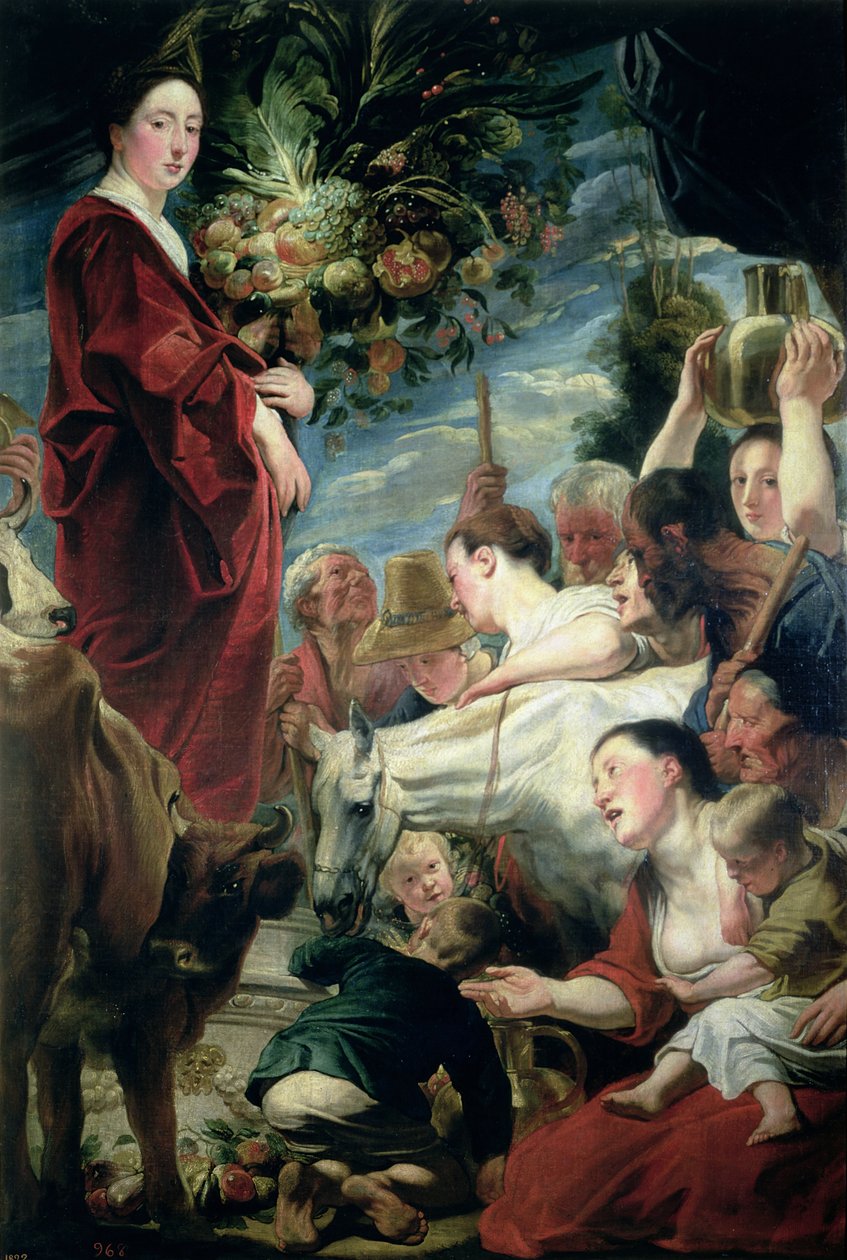En offergåva till Ceres, skördens gudinna av Jacob Jordaens