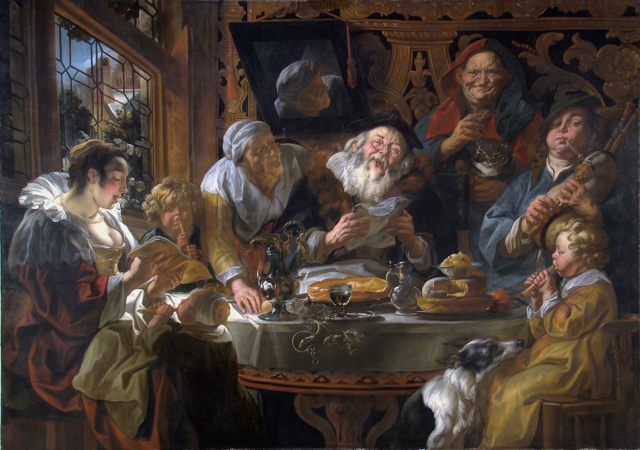 Som de gamla sjunger, så piper de unga av Jacob Jordaens