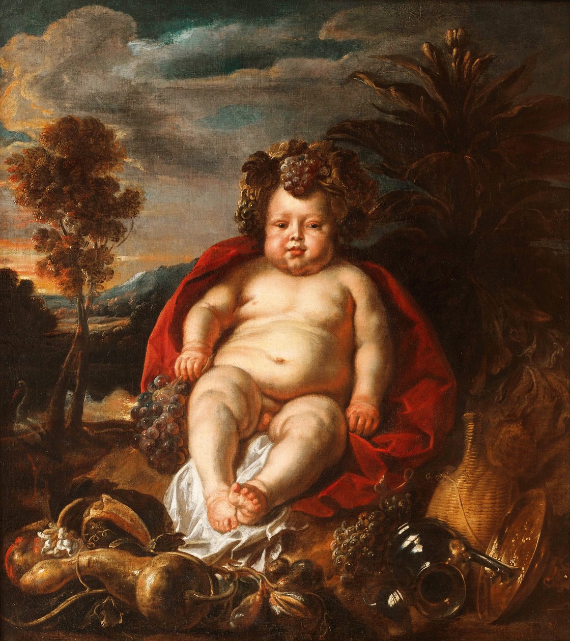 Bacchus som barn av Jacob Jordaens