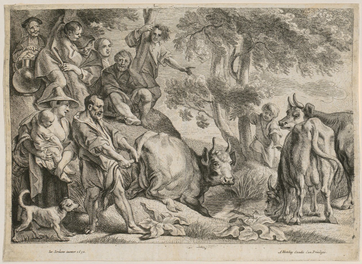 Cacus stjäl Herkules ko av Jacob Jordaens