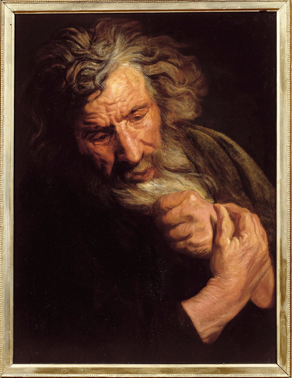 Chef för gammal mansmålning av Jacob Jordaens (1593-1678), cirka 1640 Amiens, Picardiemuseet av Jacob Jordaens