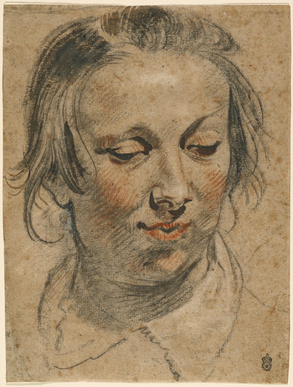 En kvinnas huvud av Jacob Jordaens