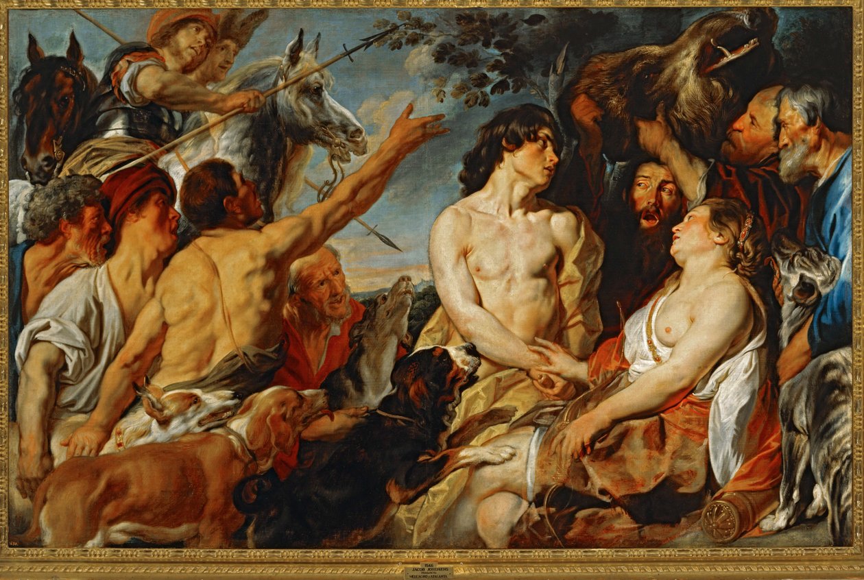 Meleager och Atalanta ... (målning på duk) av Jacob Jordaens