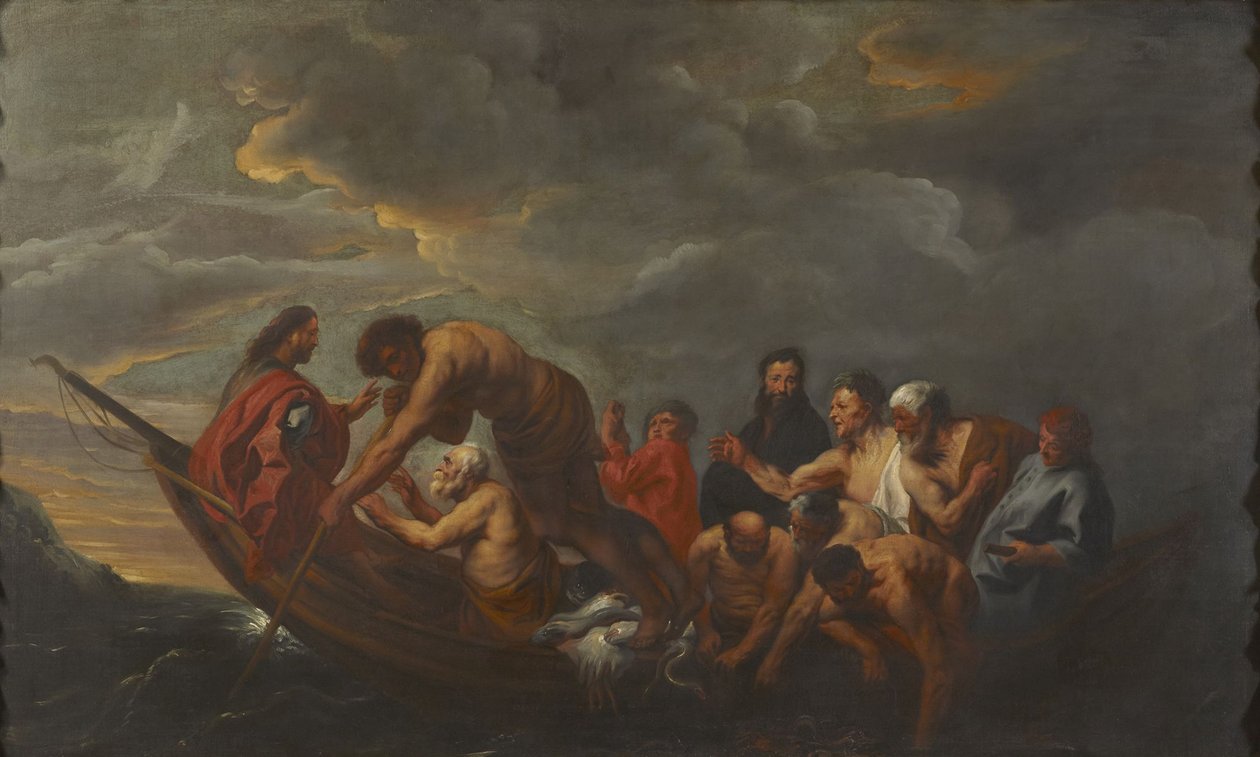 Den mirakulösa fiskfångsten av Jacob Jordaens