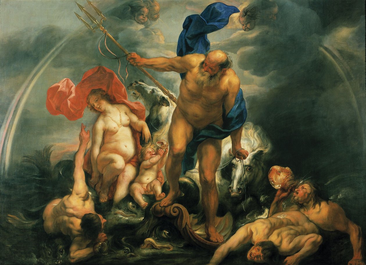 Neptunus och Amfitrit i stormen av Jacob Jordaens