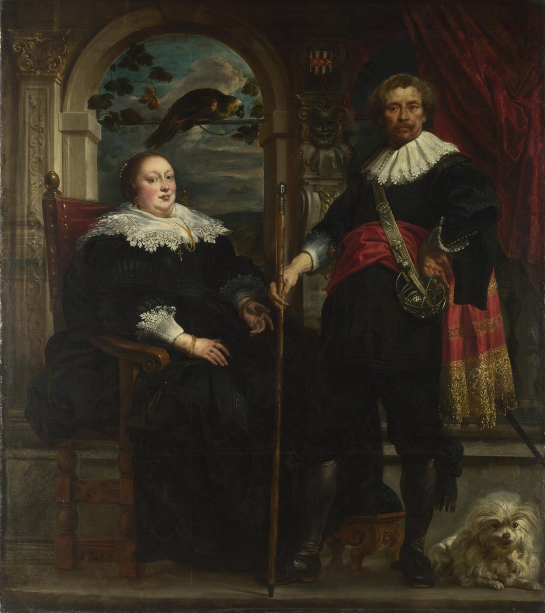 Porträtt av Govaert van Surpele och hans fru, 1636-1637 av Jacob Jordaens