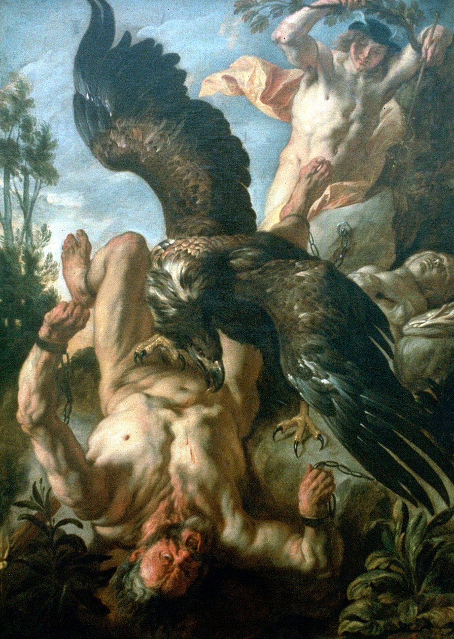 Prometheus bunden, c1640 av Jacob Jordaens