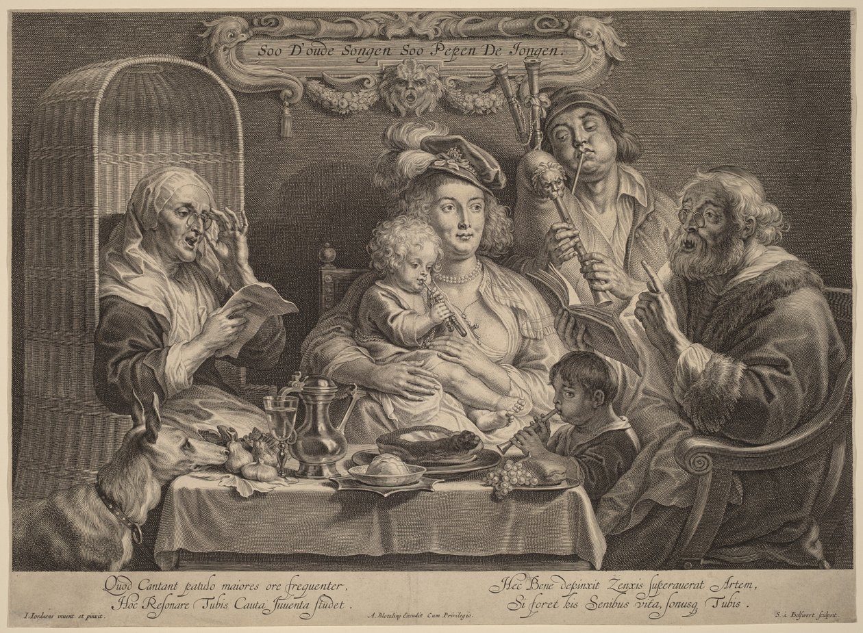 Som de gamla sjunger, kvittrar de unga av Jacob Jordaens
