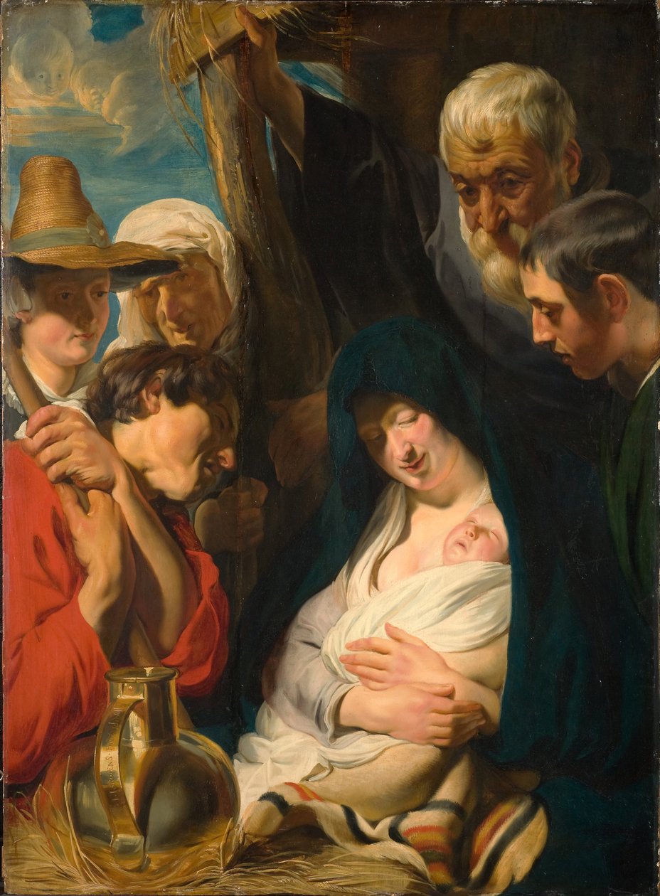 De vise männens tillbedjan av Jacob Jordaens