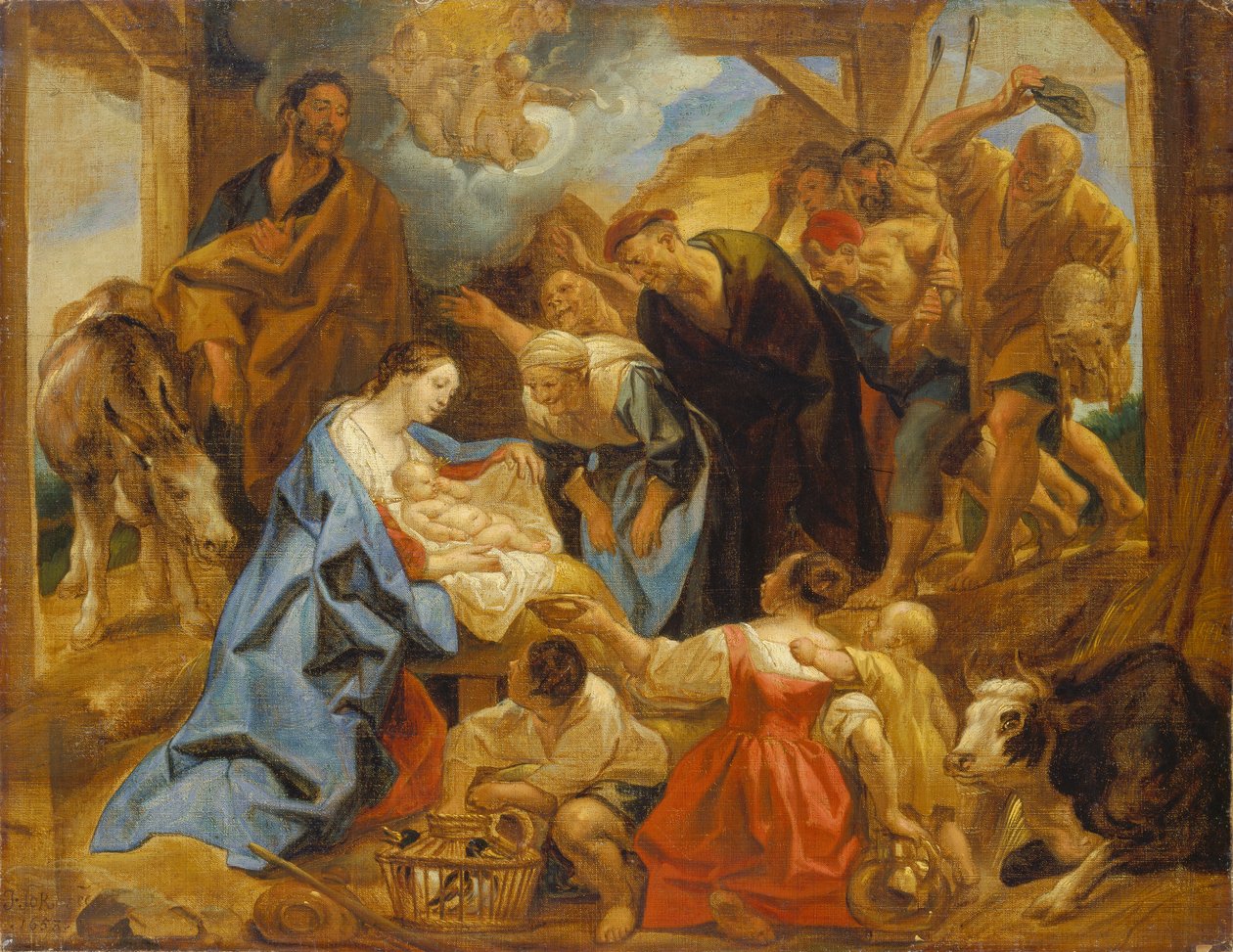 Herdarnas tillbedjan av Jacob Jordaens