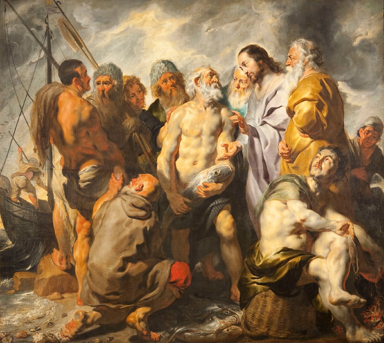 Utnämningen av Peter till kyrkans överste herde, ca. 1616-1617. av Jacob Jordaens