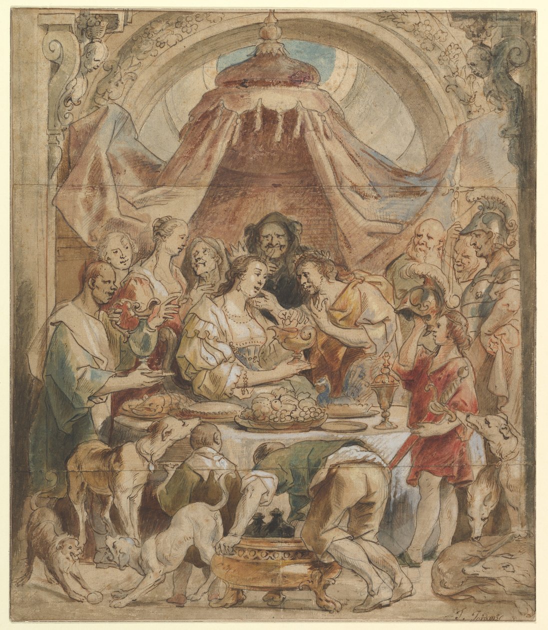 Antonius och Kleopatras bankett av Jacob Jordaens