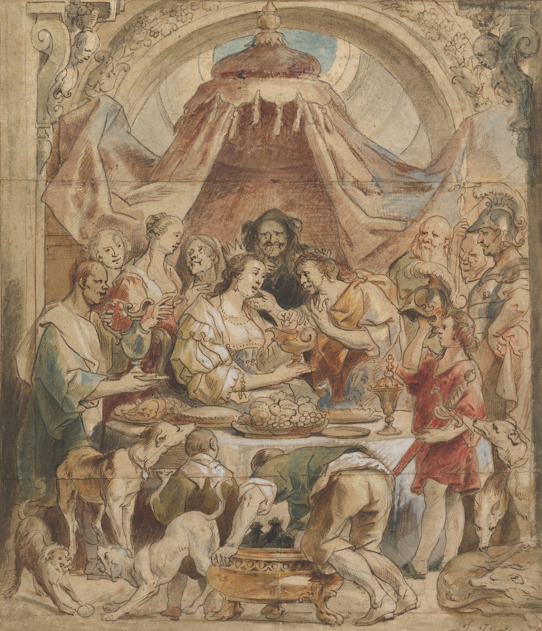 Antonius och Kleopatras bankett, 1600-talet. av Jacob Jordaens