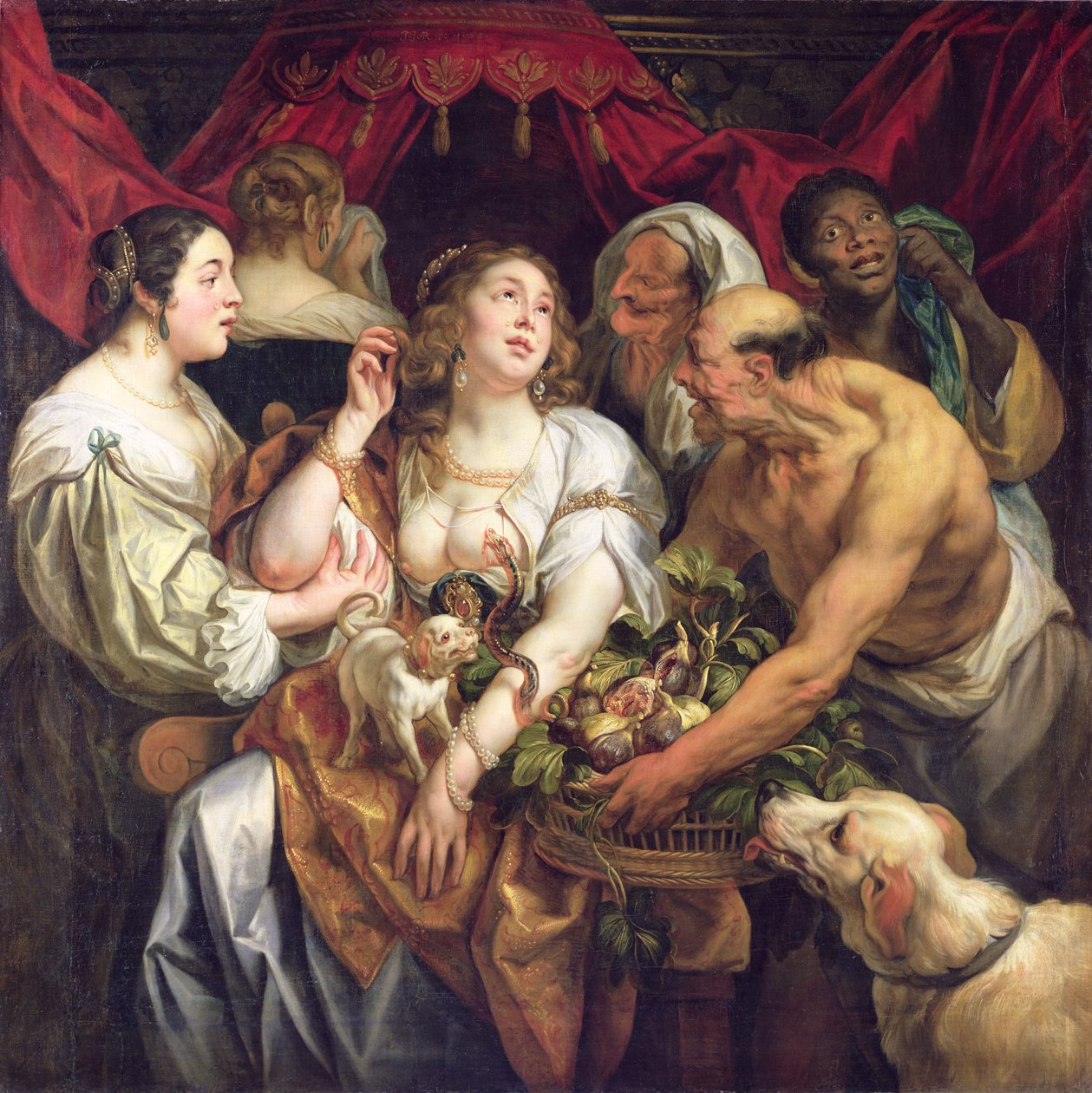 The Death of Cleopatra (69-30 BC)  av Jacob Jordaens