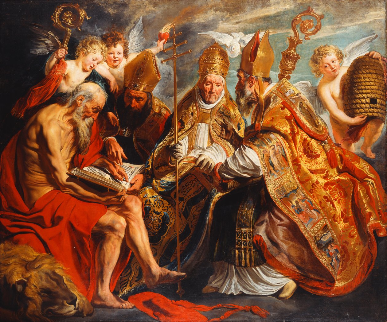Kyrkans fyra läkare, av Jacob Jordaens