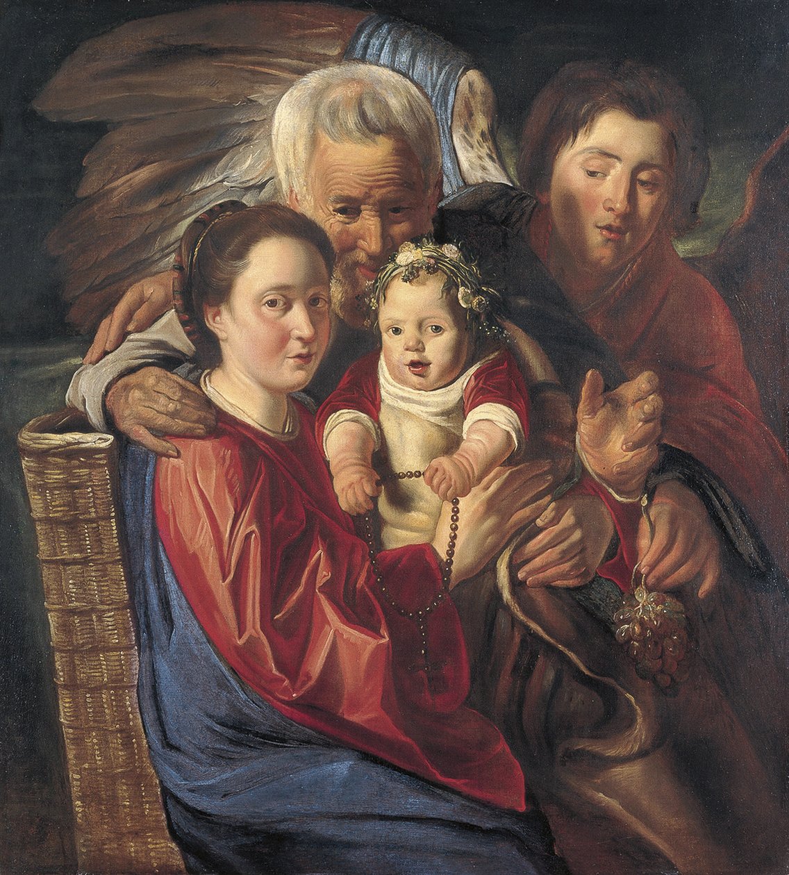 Den heliga familjen med en ängel av Jacob Jordaens