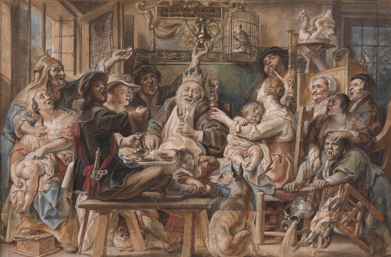 Kungen dricker av Jacob Jordaens