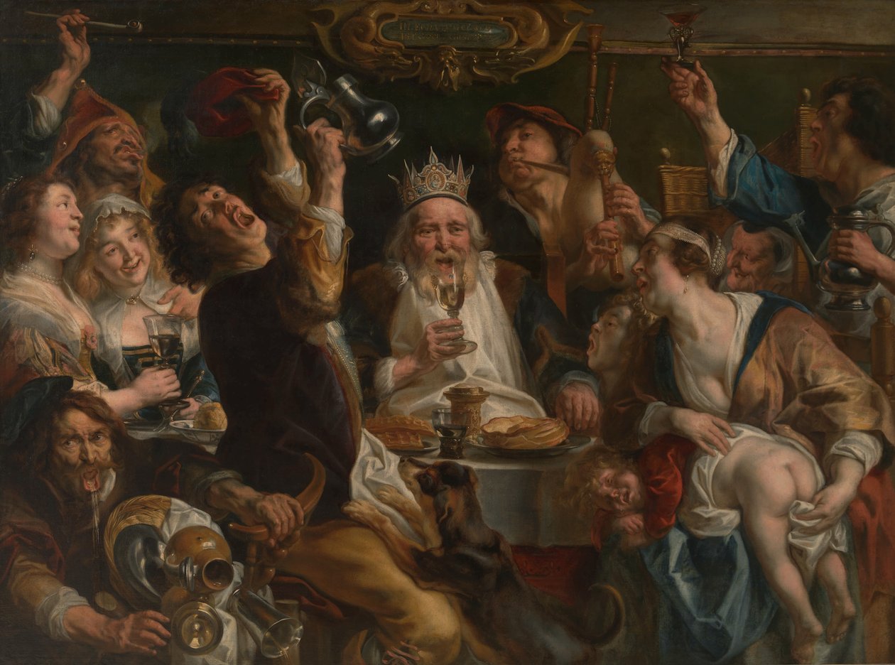 Kungen dricker av Jacob Jordaens