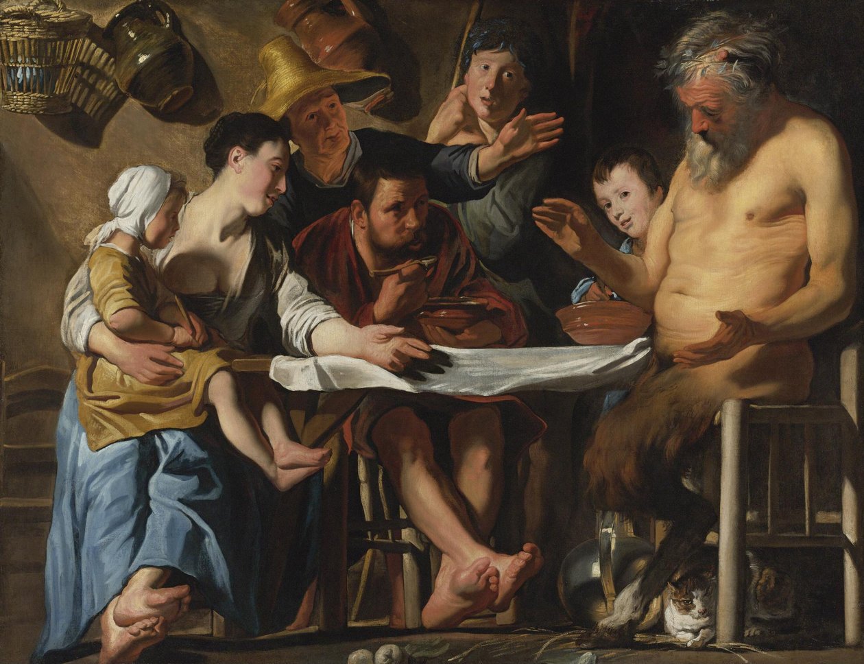 Satyren och bondefamiljen av Jacob Jordaens