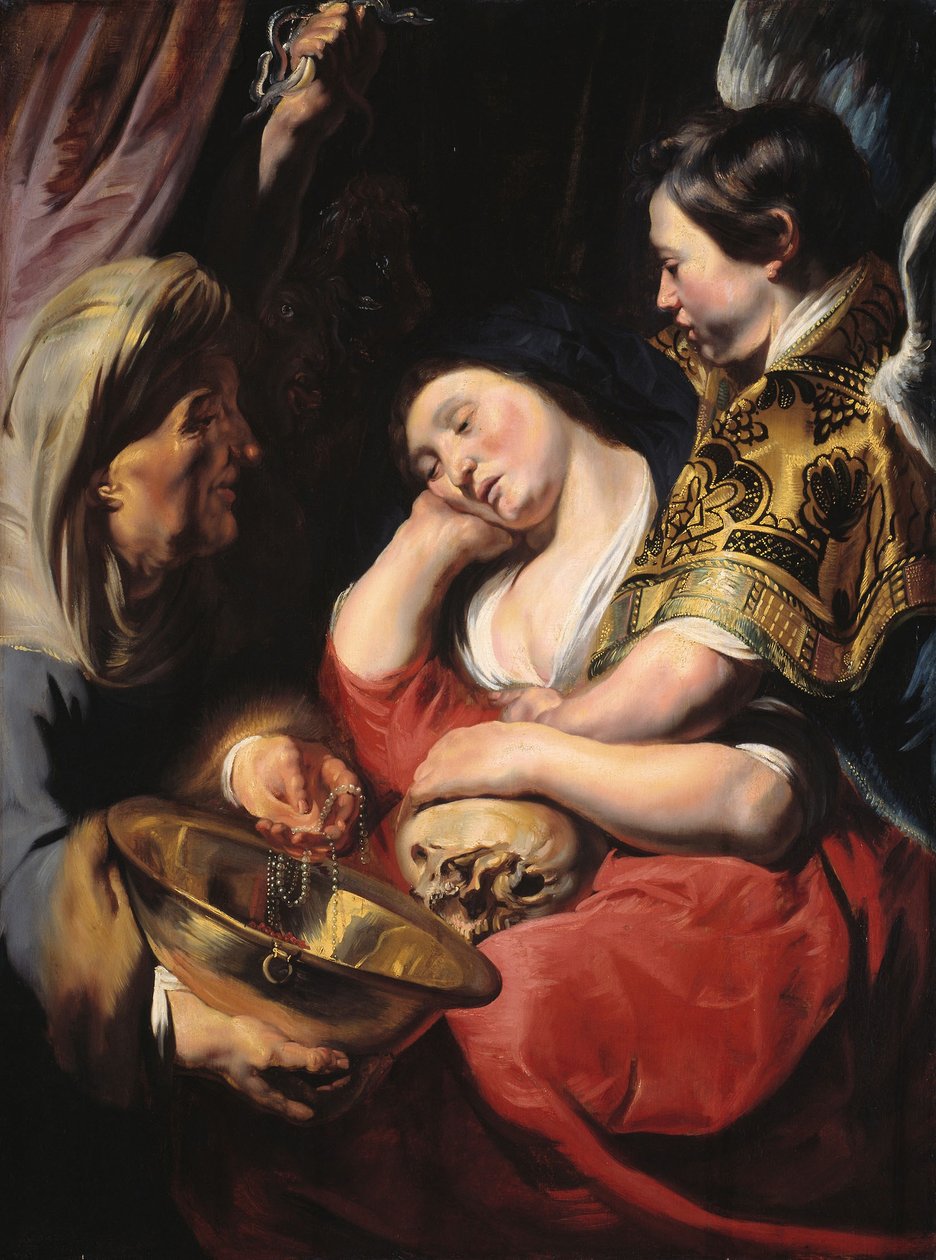 Magdalenas frestelse, ca 1616-17 (olja på pannå) av Jacob Jordaens