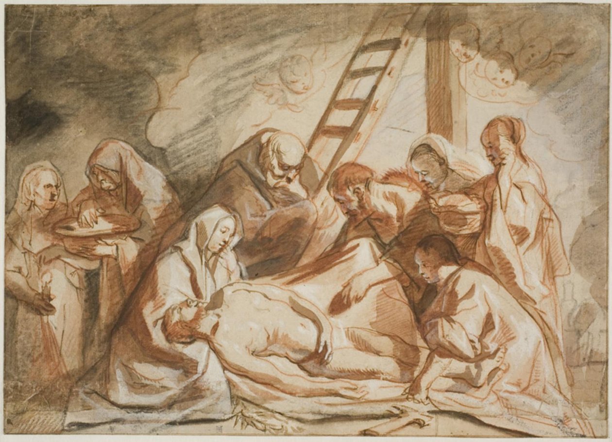Tvättningen och smörjelsen av Kristi kropp av Jacob Jordaens