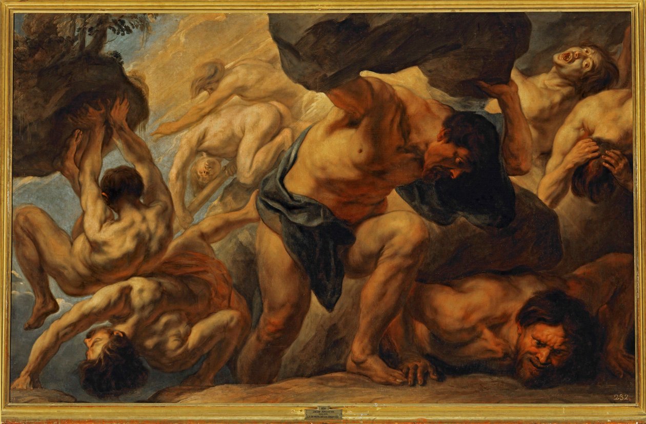 Titanernas nederlag ... (målning på duk) av Jacob Jordaens