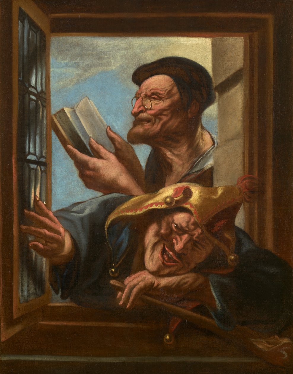 Den vise mannen och gycklaren av Jacob Jordaens