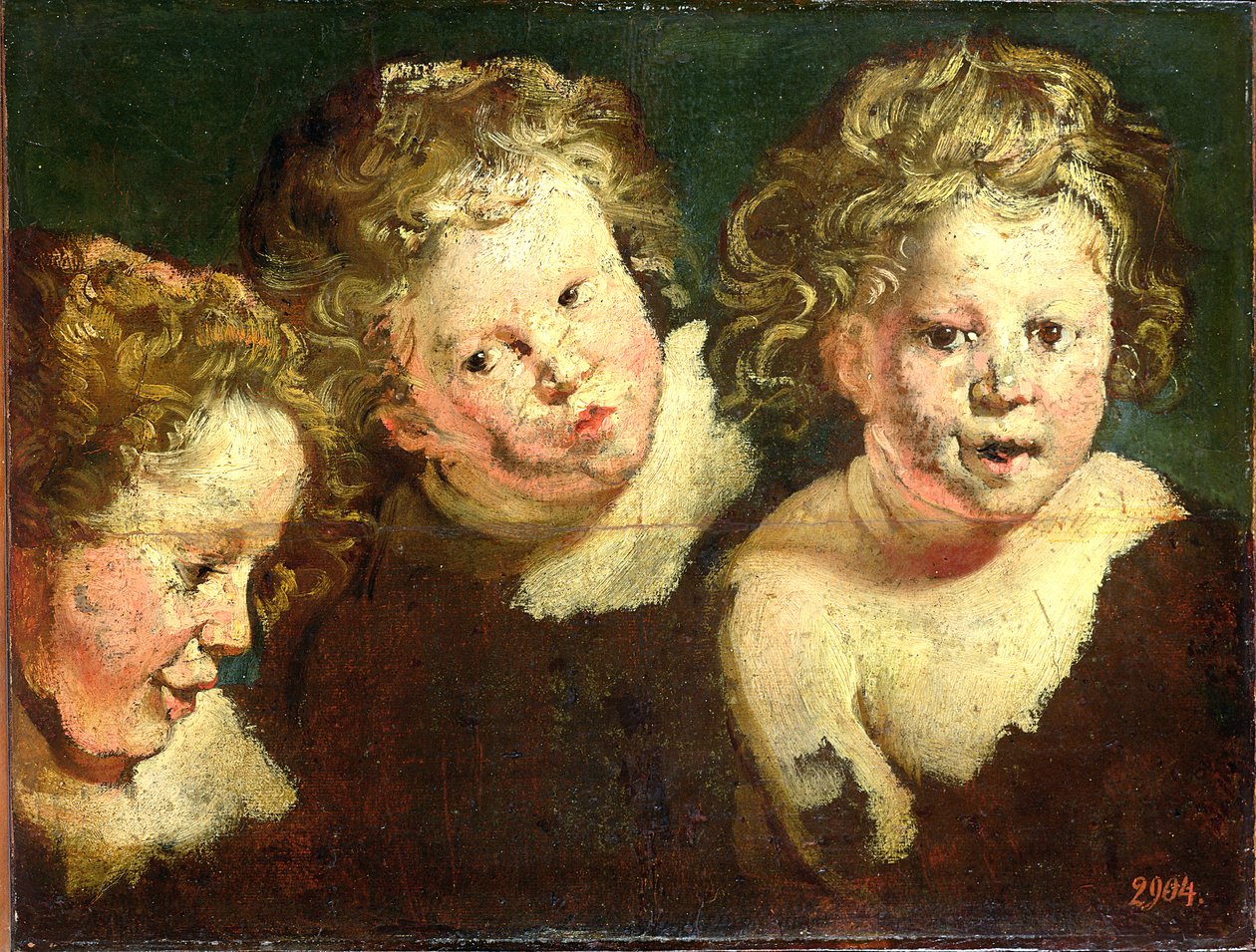 Tre barns huvuden, ca 1618 av Jacob Jordaens