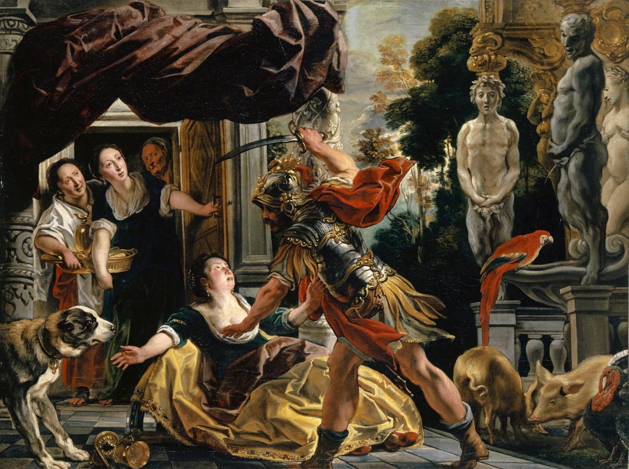 Ulysses hotar Circe, ca 1630-35 av Jacob Jordaens