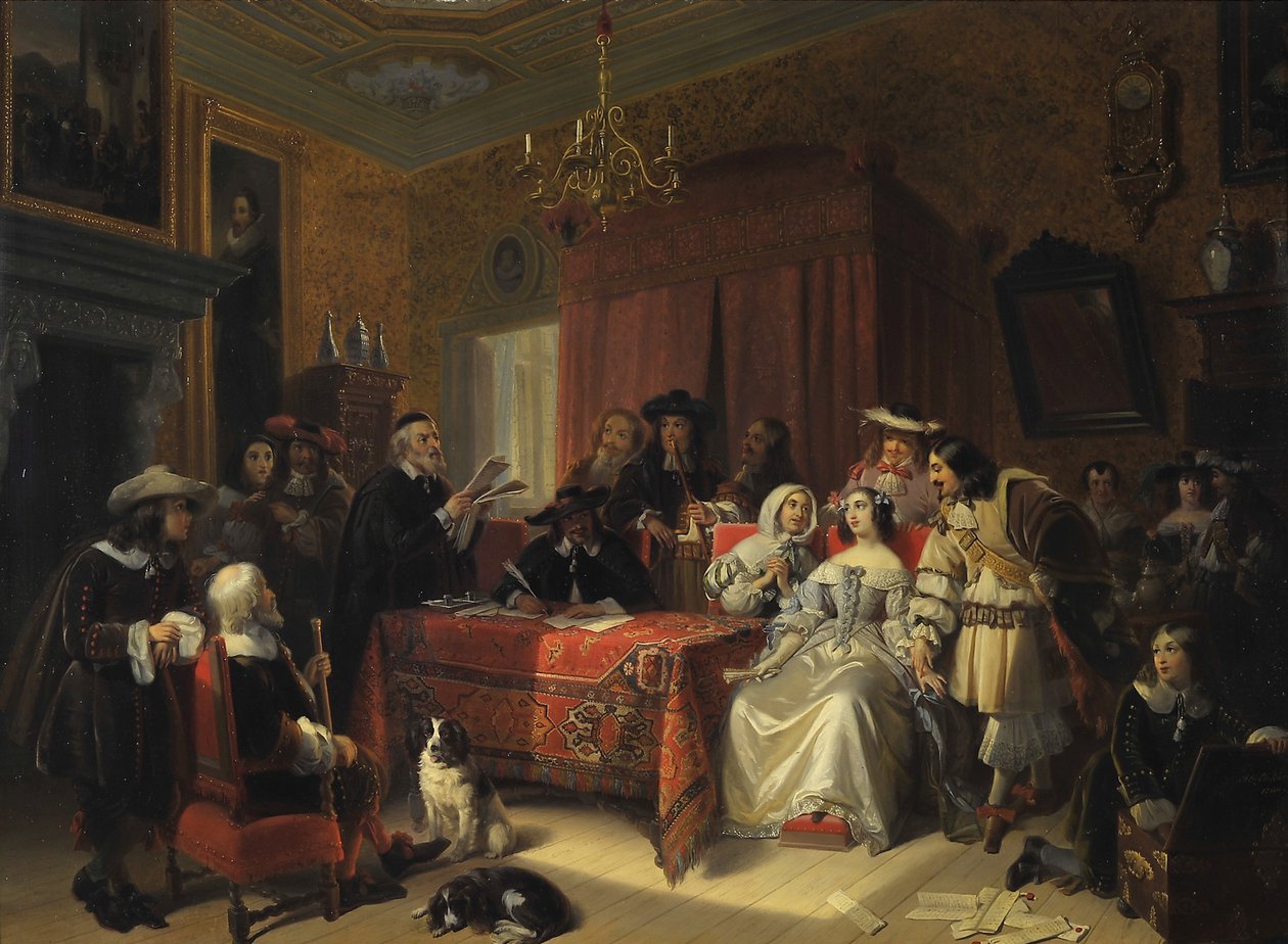 Läsning av testamente av Jacob Joseph Eckhout