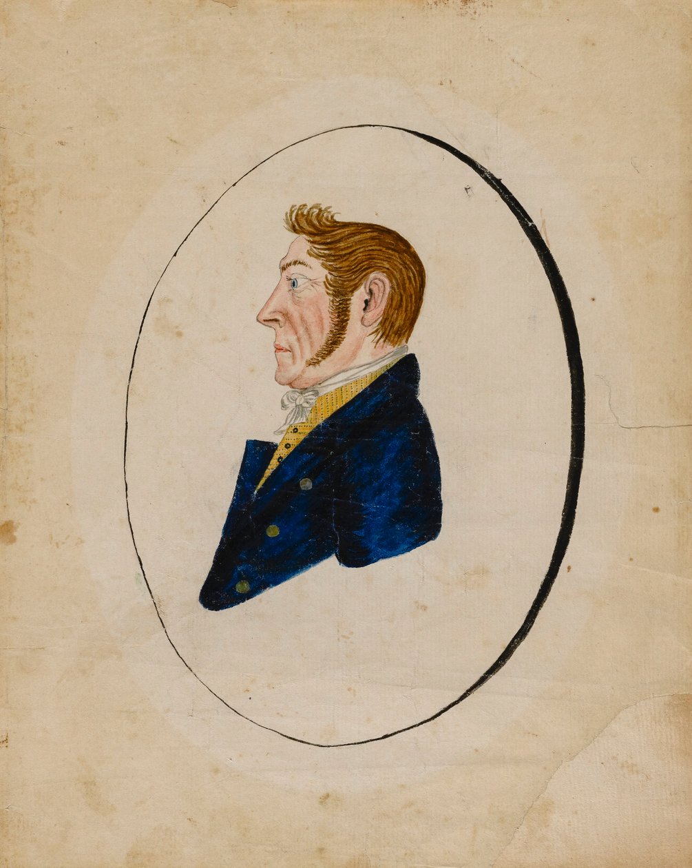 Porträtt av Adam Musser, ca. 1822. av Jacob Maentel