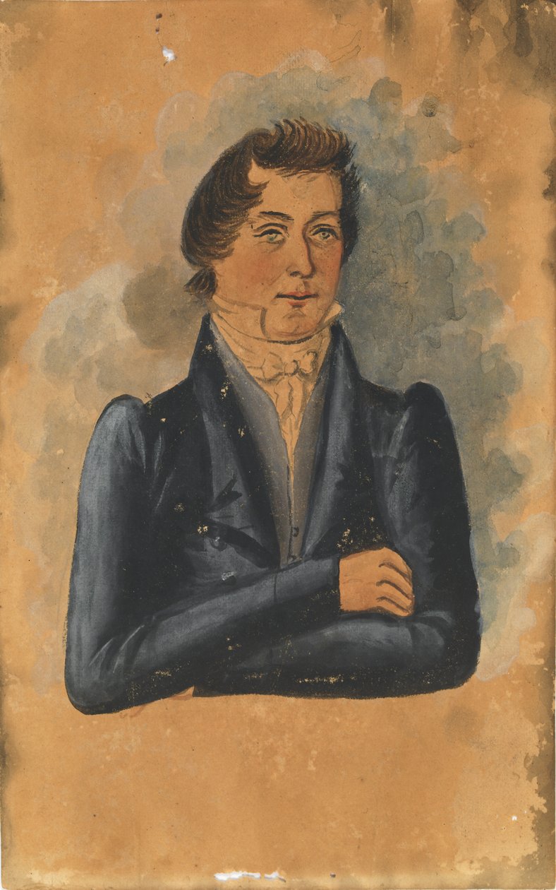 Porträtt av en man, tidigt 1800-tal. av Jacob Maentel