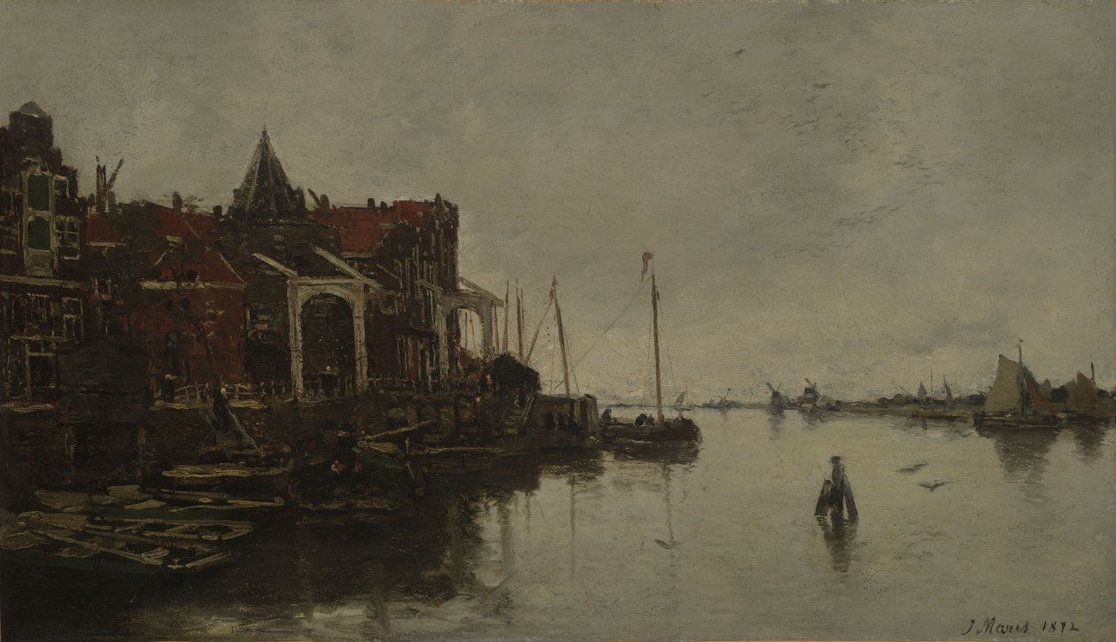 Hamnscenen av Jacob Maris