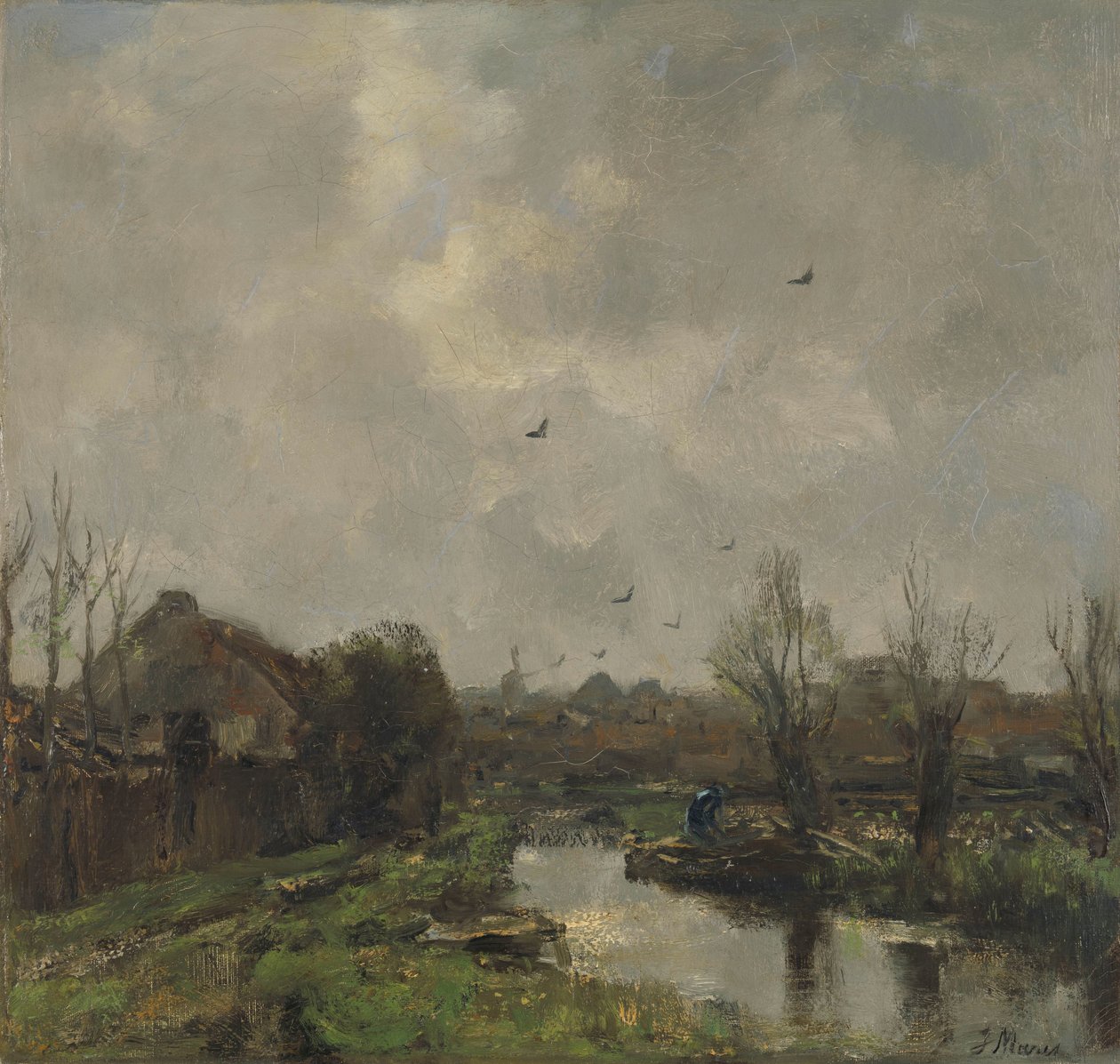 Landskap i närheten av Haag av Jacob Maris