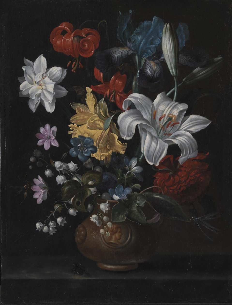 Stengodsburk med blommor av Jacob Marrel