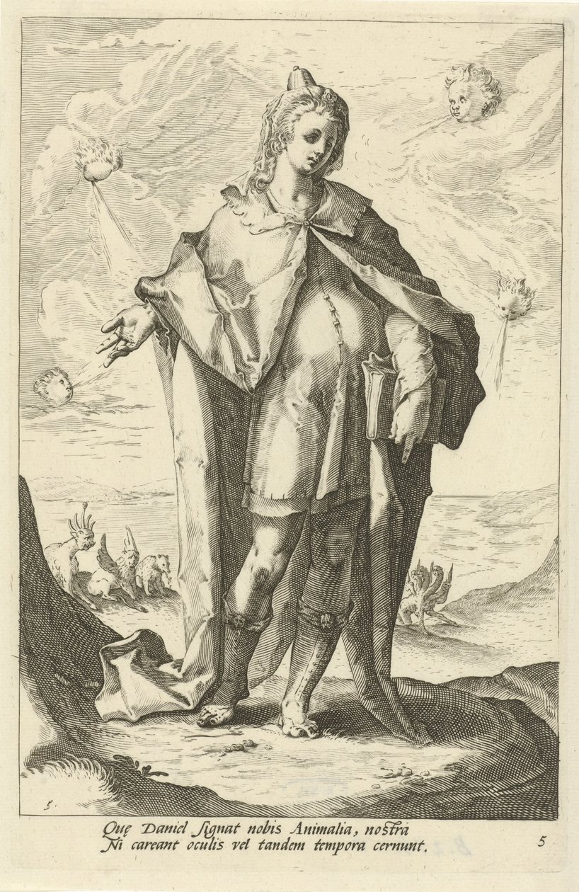 Daniel Gamla testamentets profeter (serietitel) av Jacob Matham (attributed to)