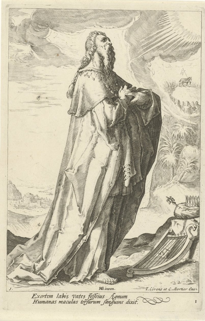 David Gamla testamentets profeter (serietitel) av Jacob Matham (attributed to)