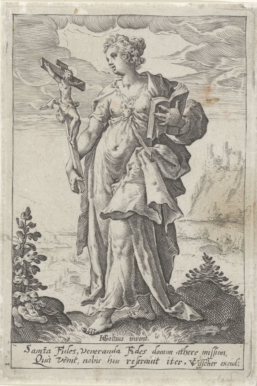 Tro (Fides) av Jacob Matham (attributed to)