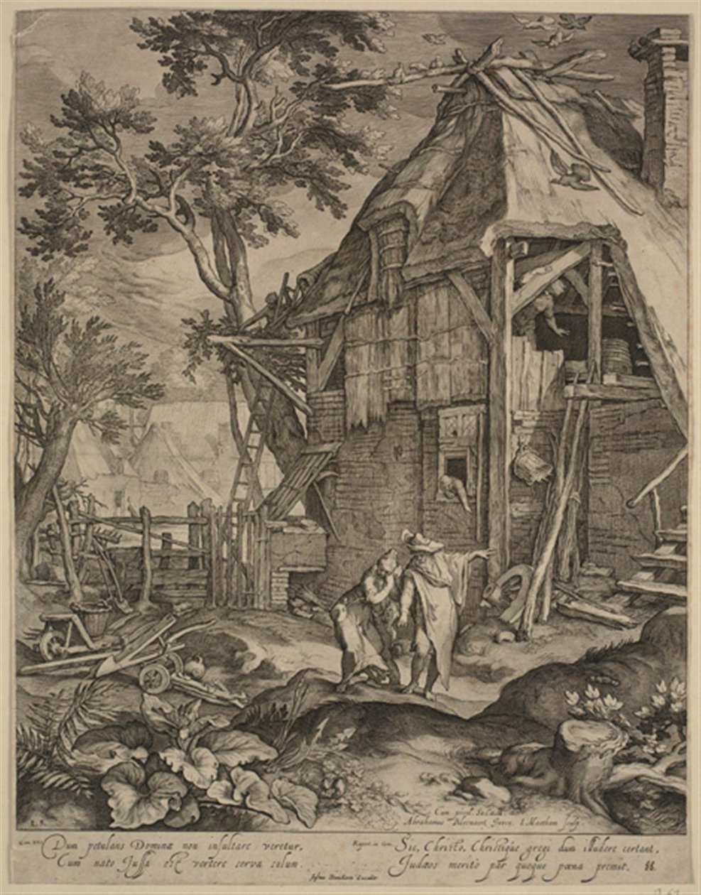 Abraham skickar iväg Hagar av Jacob Matham
