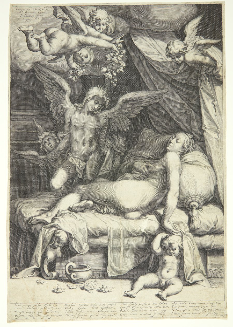 Cupid och Psyche av Jacob Matham