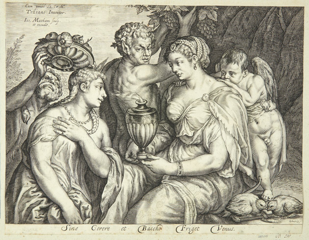 Ceres, Bacchus och Venus av Jacob Matham