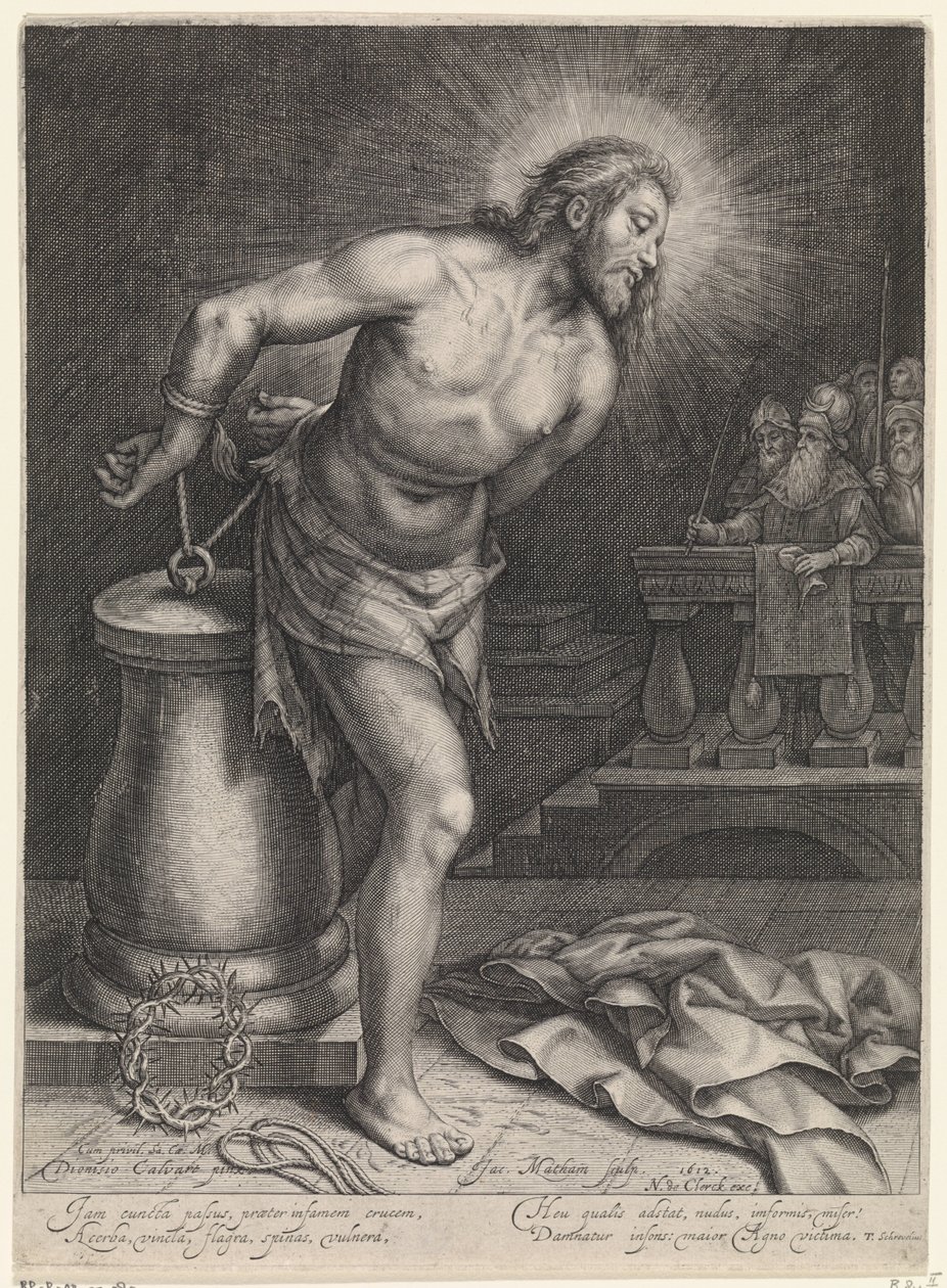 Kristus på piskpålen av Jacob Matham