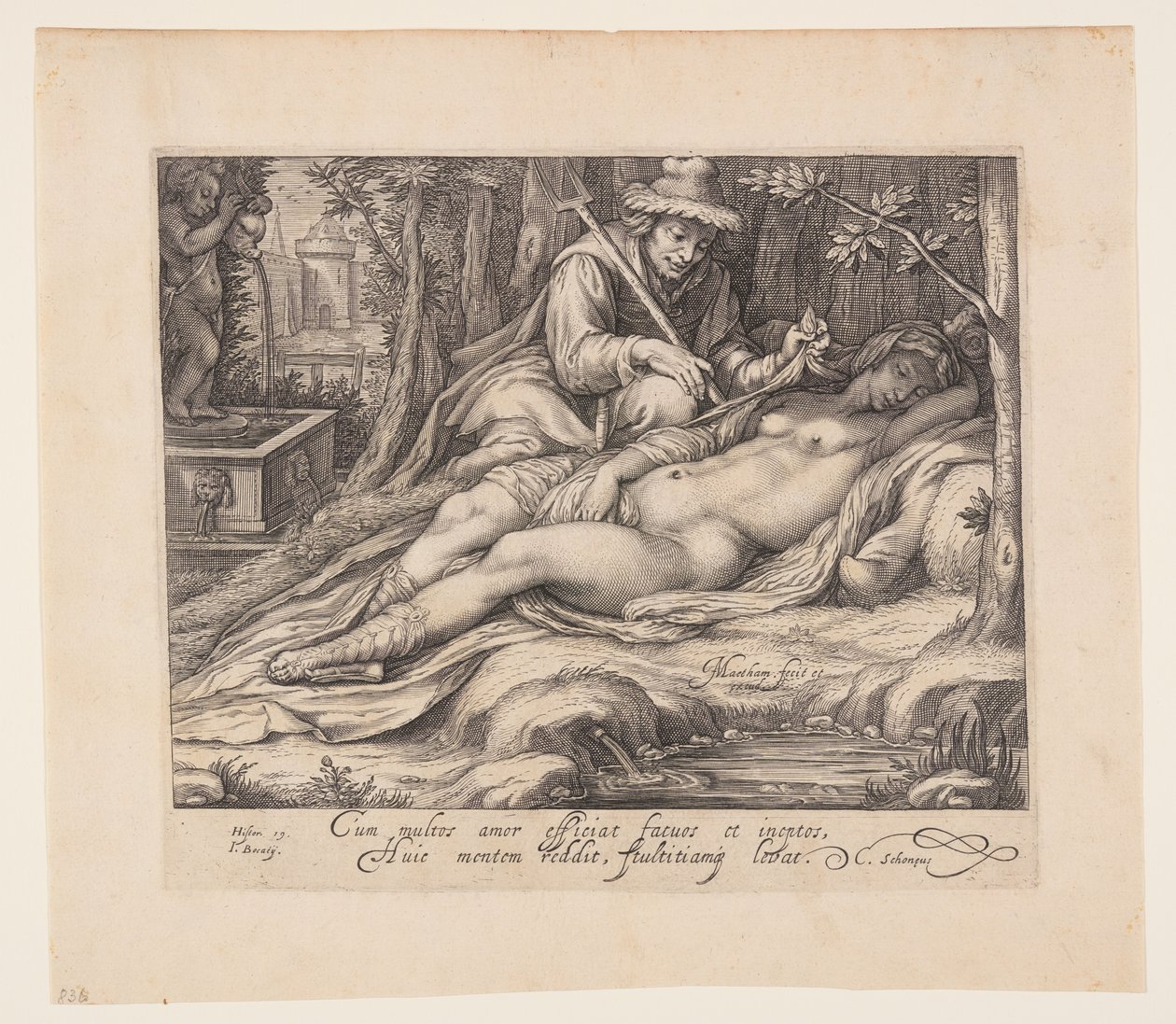Cimon och Iphigenia av Jacob Matham