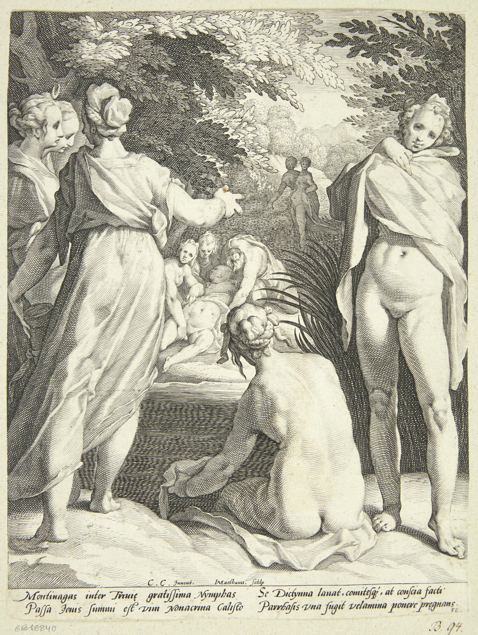 Diana upptäcker Callistos graviditet av Jacob Matham