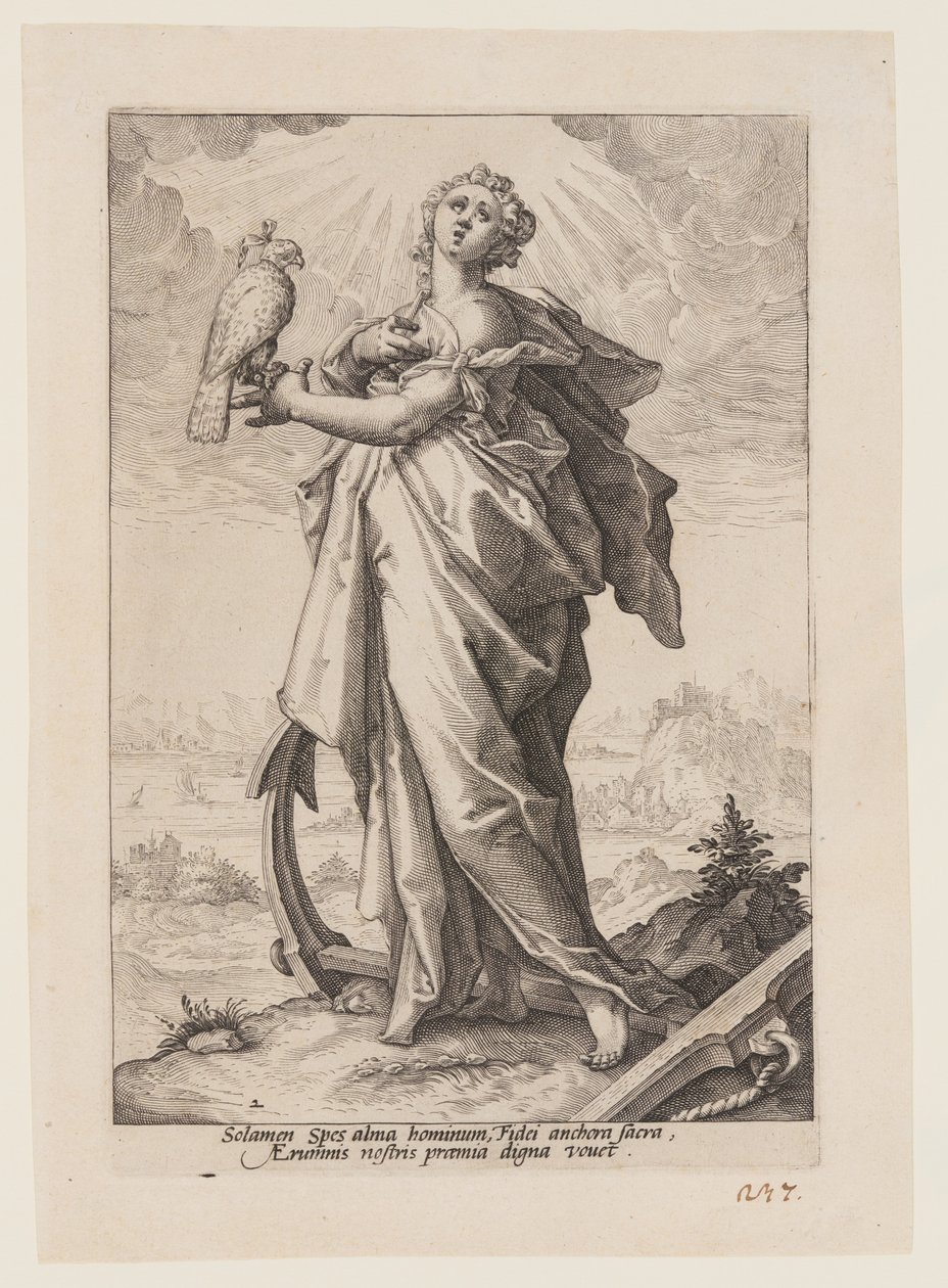 Hope, från The Virtues av Jacob Matham