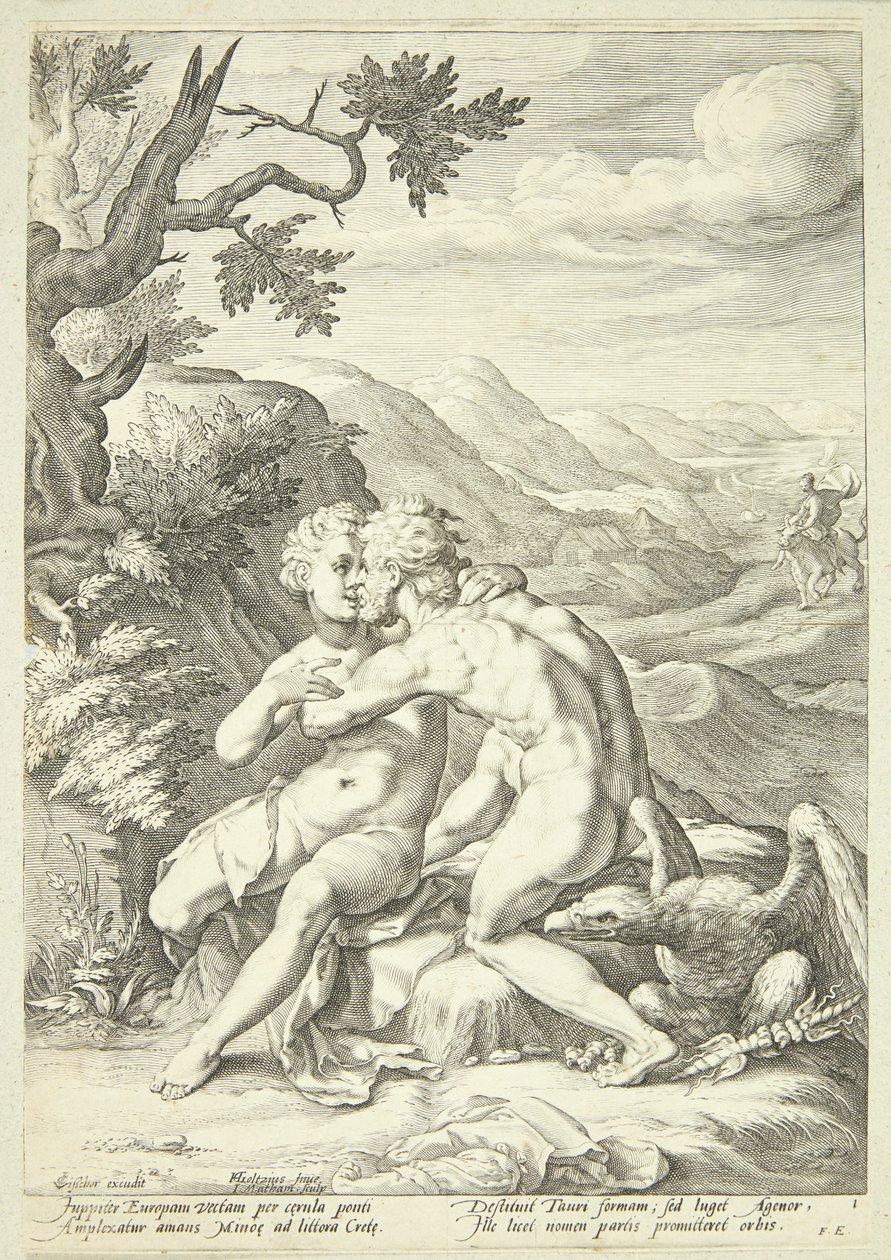 Jupiter och Europa av Jacob Matham
